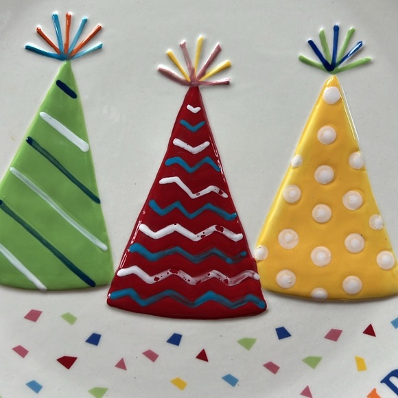 36” birthday cake table runner and birthday hat platter combo. - Picture 11 of 13